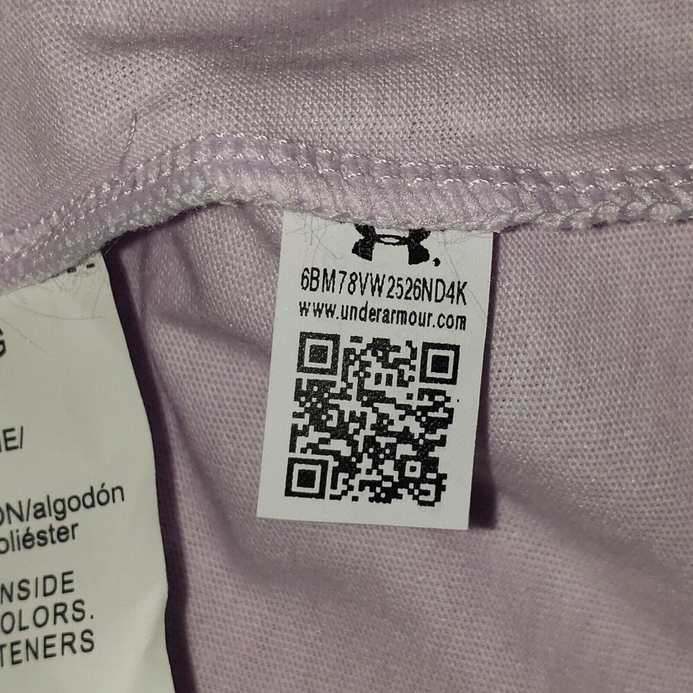 Under Armour Favorite Jersey Hoodie Girls' XLarge Purple & White Logo Athleisure - Picture 10 of 16
